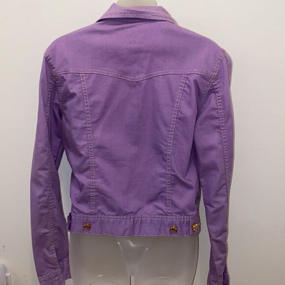 Parasuco Jeans Violet Lavender Purple Denim Jacket Vintage size medium M - Picture 9 of 10